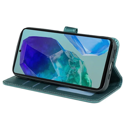 For Samsung Galaxy M55 5G / C55 5G / F55 5G Case Wallet Cubic Grid Leather Phone Cover