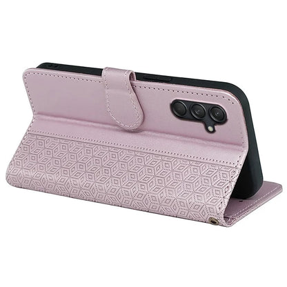 For Samsung Galaxy M55 5G / C55 5G / F55 5G Case Wallet Cubic Grid Leather Phone Cover