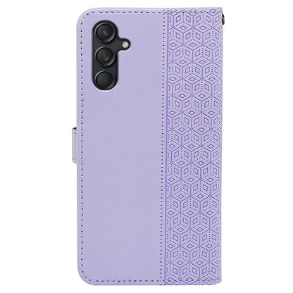 For Samsung Galaxy M55 5G / C55 5G / F55 5G Case Wallet Cubic Grid Leather Phone Cover