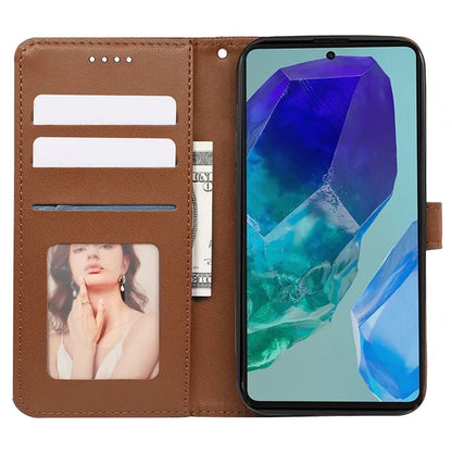 For Samsung Galaxy M55 5G / C55 5G / F55 5G Case Wallet Cubic Grid Leather Phone Cover