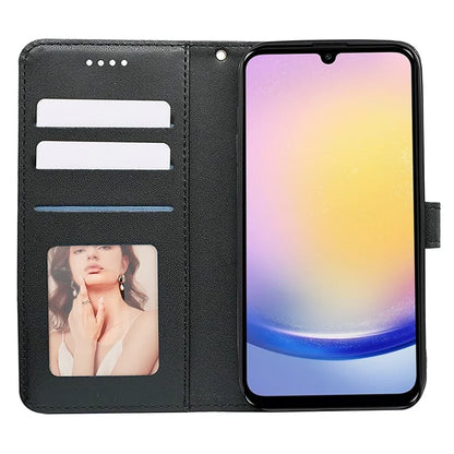 For Samsung Galaxy A15 4G / A15 5G Case Cubic Grid Imprinted Leather Flip Phone Cover