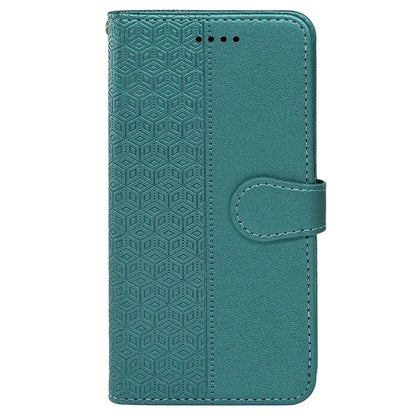 For Samsung Galaxy A15 4G / A15 5G Case Cubic Grid Imprinted Leather Flip Phone Cover