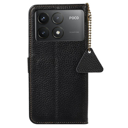For Xiaomi Poco F6 Pro 5G / Redmi K70 5G / K70 Pro 5G Case RFID Blocking Genuine Cow Leather Phone Cover