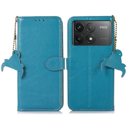 For Xiaomi Poco F6 Pro 5G / Redmi K70 5G / K70 Pro 5G Case RFID Blocking Genuine Cow Leather Phone Cover