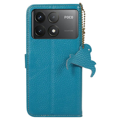 For Xiaomi Poco F6 Pro 5G / Redmi K70 5G / K70 Pro 5G Case RFID Blocking Genuine Cow Leather Phone Cover