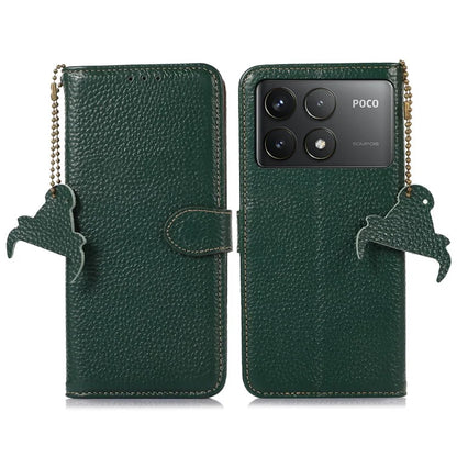 For Xiaomi Poco F6 Pro 5G / Redmi K70 5G / K70 Pro 5G Case RFID Blocking Genuine Cow Leather Phone Cover