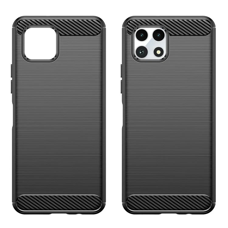 For T-Mobile REVVL 7 Case Carbon Fiber Texture Soft TPU Mobile Phone Cover