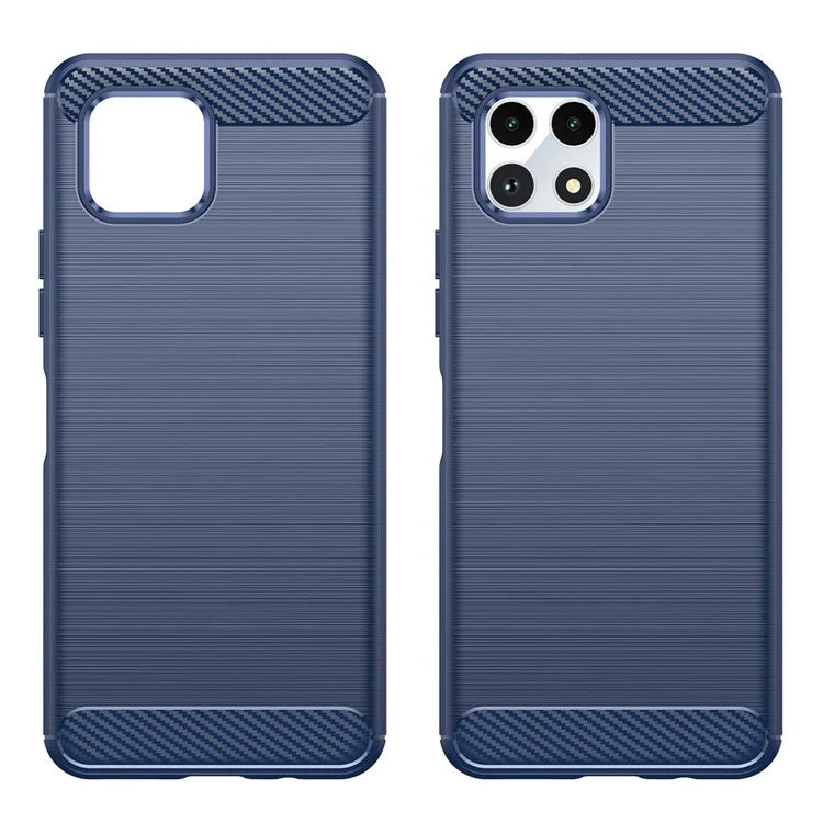 For T-Mobile REVVL 7 Case Carbon Fiber Texture Soft TPU Mobile Phone Cover