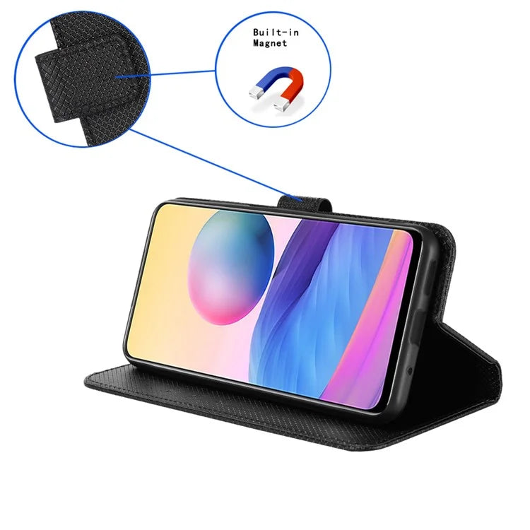 For Oppo K12x 5G / OnePlus Nord CE4 Lite 5G Case Diamond Texture Leather Phone Cover