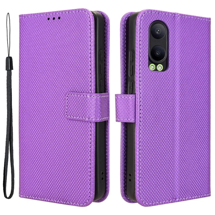 For Oppo K12x 5G / OnePlus Nord CE4 Lite 5G Case Diamond Texture Leather Phone Cover