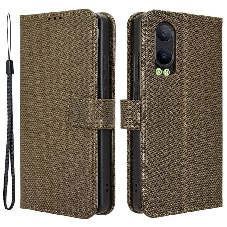 For Oppo K12x 5G / OnePlus Nord CE4 Lite 5G Case Diamond Texture Leather Phone Cover