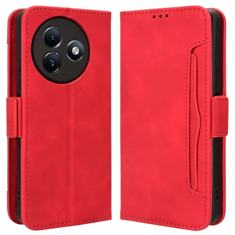 For itel S24 / S667LN Wallet Case Multiple Card Slots Leather Phone Shell
