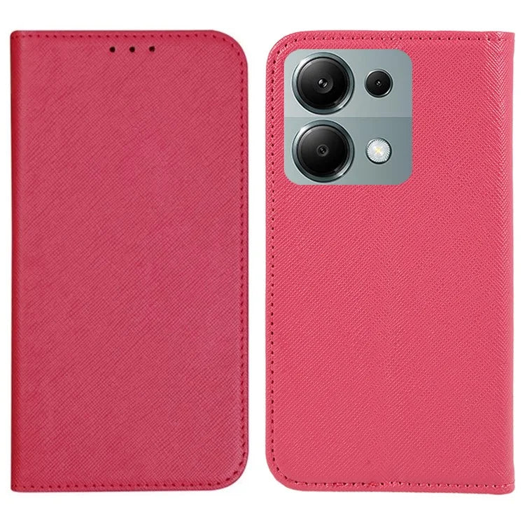 For Xiaomi Redmi Note 13 Pro 4G / Poco M6 Pro 4G Case Cross Texture Wallet Leather Phone Cover