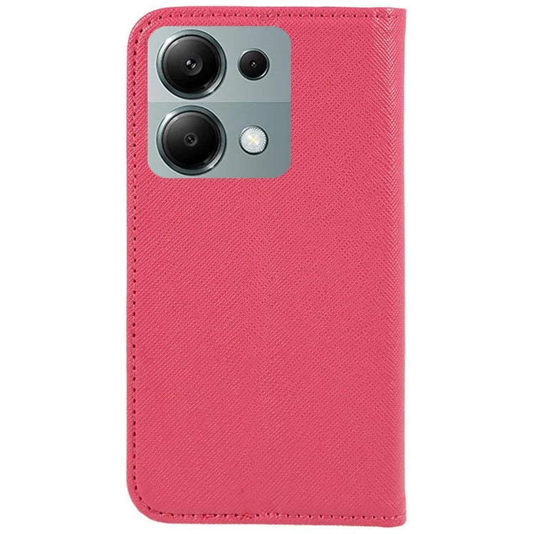 For Xiaomi Redmi Note 13 Pro 4G / Poco M6 Pro 4G Case Cross Texture Wallet Leather Phone Cover