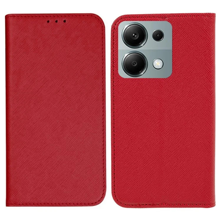 For Xiaomi Redmi Note 13 Pro 4G / Poco M6 Pro 4G Case Cross Texture Wallet Leather Phone Cover
