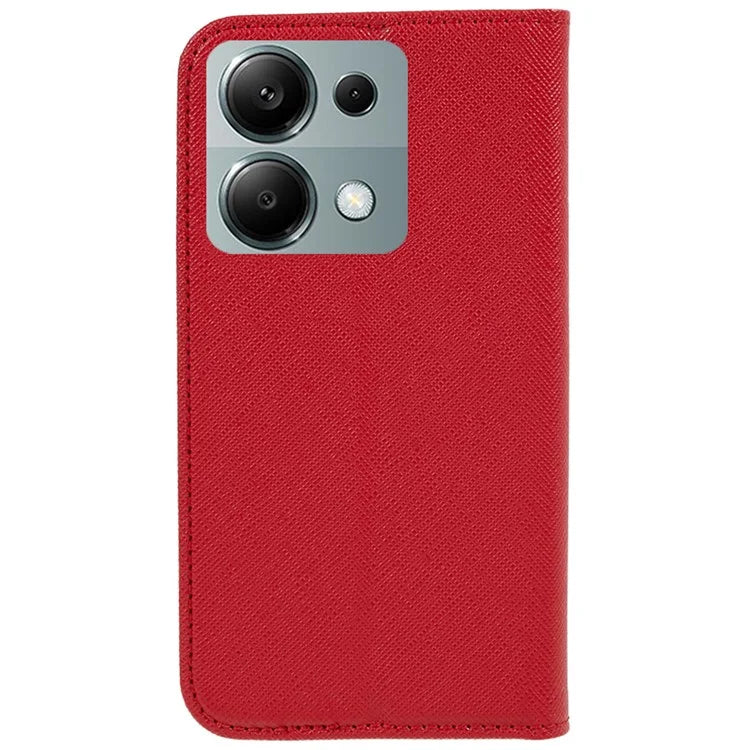 For Xiaomi Redmi Note 13 Pro 4G / Poco M6 Pro 4G Case Cross Texture Wallet Leather Phone Cover