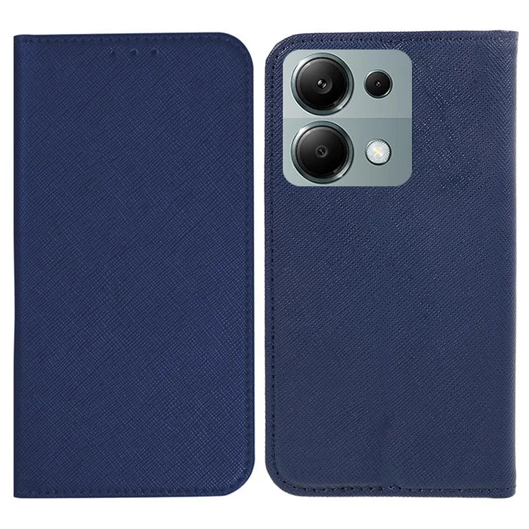 For Xiaomi Redmi Note 13 Pro 4G / Poco M6 Pro 4G Case Cross Texture Wallet Leather Phone Cover