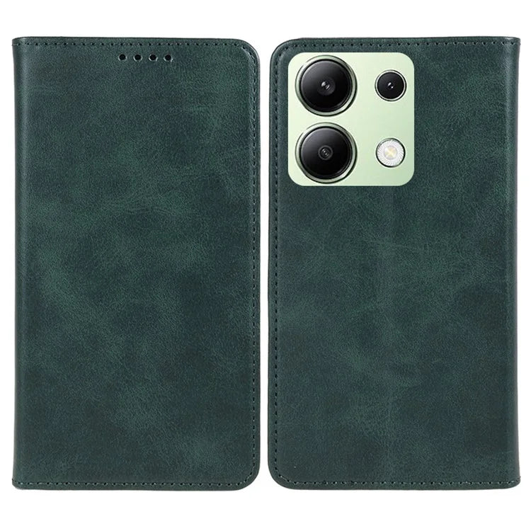 For Xiaomi Redmi Note 13 4G Case Calf Texture Phone Leather Cover Wallet