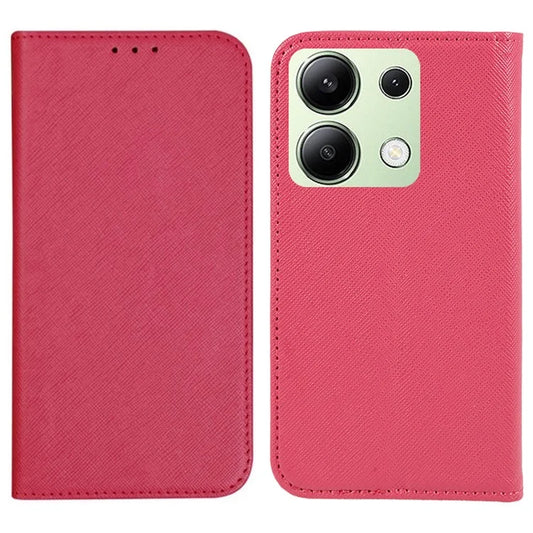For Xiaomi Redmi Note 13 4G Wallet Case Cross Texture Leather Flip Phone Cover