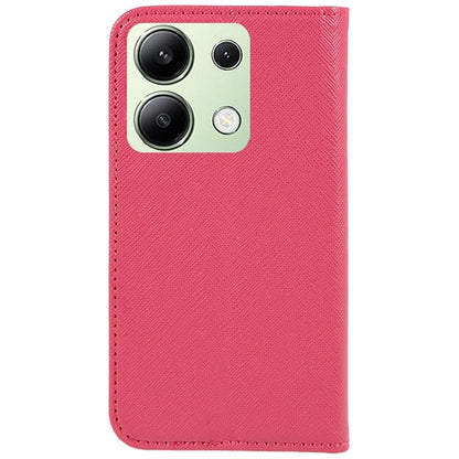 For Xiaomi Redmi Note 13 4G Wallet Case Cross Texture Leather Flip Phone Cover