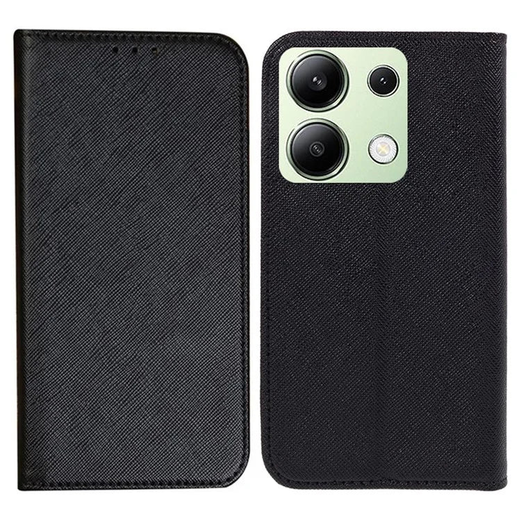For Xiaomi Redmi Note 13 4G Wallet Case Cross Texture Leather Flip Phone Cover