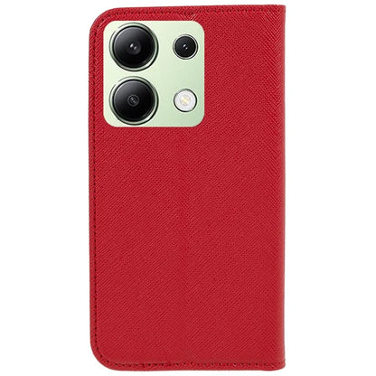 For Xiaomi Redmi Note 13 4G Wallet Case Cross Texture Leather Flip Phone Cover