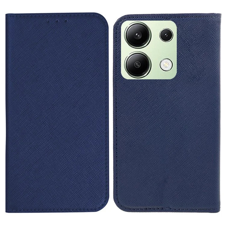 For Xiaomi Redmi Note 13 4G Wallet Case Cross Texture Leather Flip Phone Cover