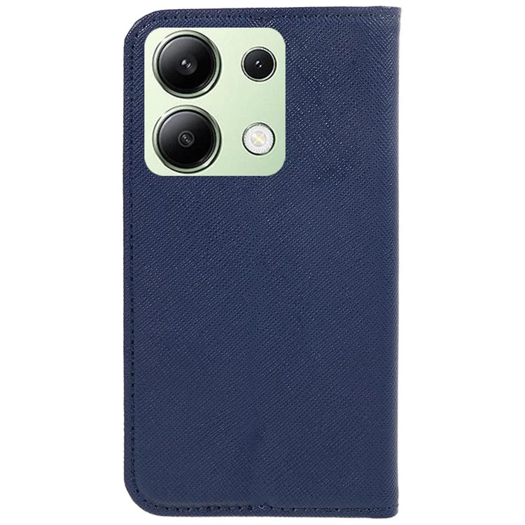 For Xiaomi Redmi Note 13 4G Wallet Case Cross Texture Leather Flip Phone Cover