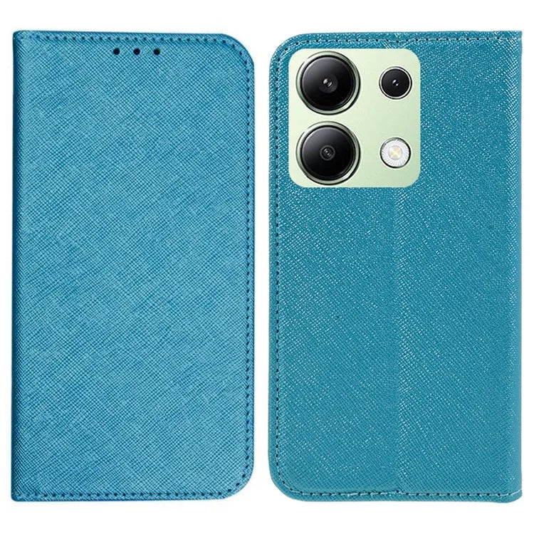 For Xiaomi Redmi Note 13 4G Wallet Case Cross Texture Leather Flip Phone Cover