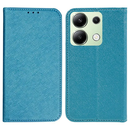 For Xiaomi Redmi Note 13 4G Wallet Case Cross Texture Leather Flip Phone Cover