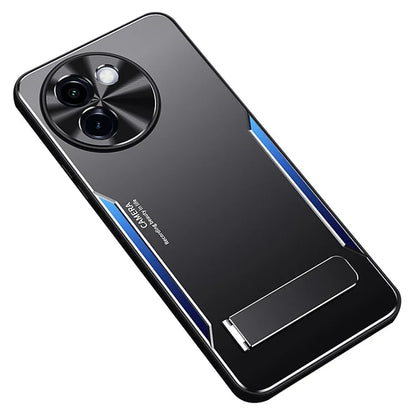 For vivo Y200i 5G Case Aluminum Alloy + TPU Shockproof Phone Cover with Kickstand