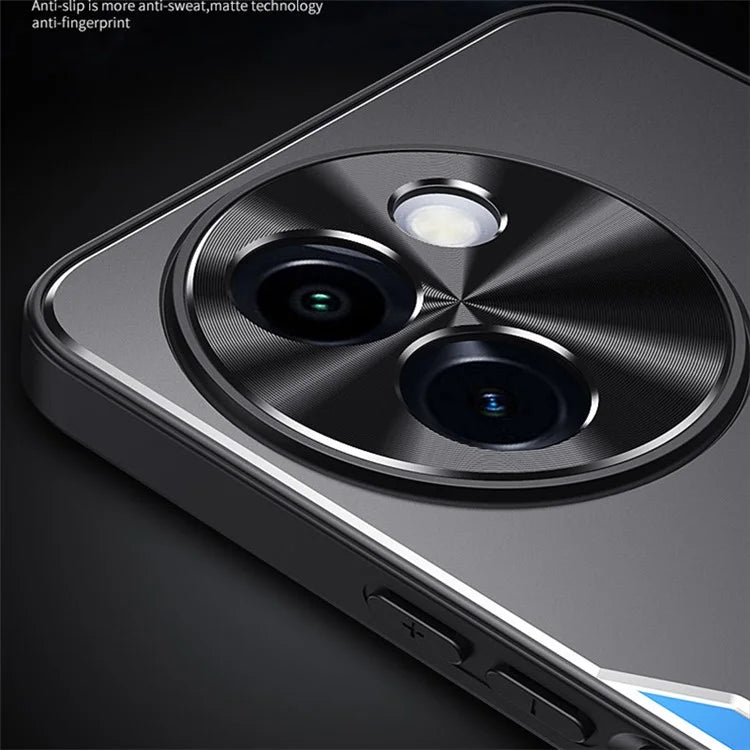 For vivo Y200i 5G Case Aluminum Alloy + TPU Shockproof Phone Cover with Kickstand