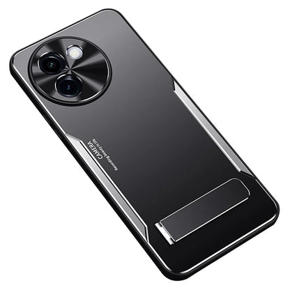 For vivo Y200i 5G Case Aluminum Alloy + TPU Shockproof Phone Cover with Kickstand