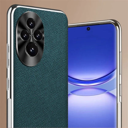 For Honor 200 Pro 5G Cover Cross Texture PU Leather Coated TPU Cell Phone Case