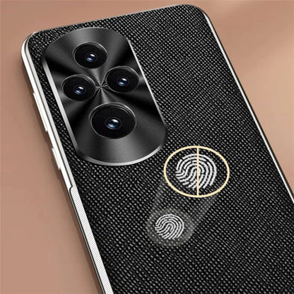 For Honor 200 Pro 5G Cover Cross Texture PU Leather Coated TPU Cell Phone Case