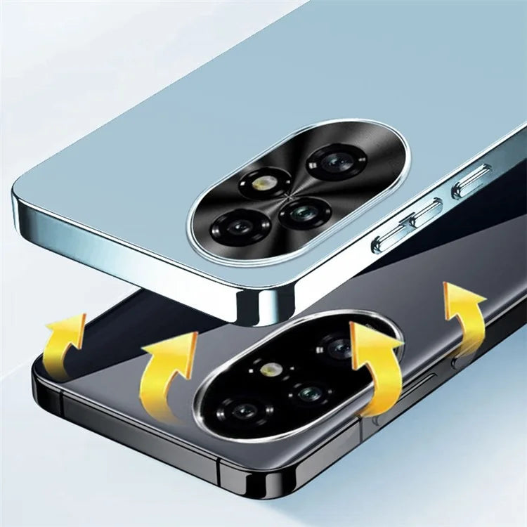For Honor 200 Pro 5G Case Anti-Drop Acrylic+TPU+Metal Electroplating Phone Cover