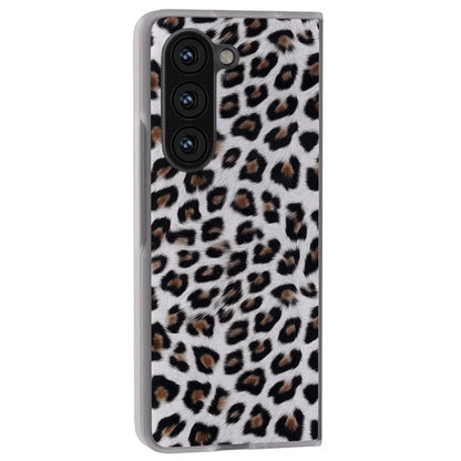 For Samsung Galaxy Z Fold6 5G Case Leather+PC Non-Slip Phone Cover Leopard Pattern