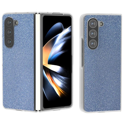 For Samsung Galaxy Z Fold6 5G Case Leather+PC Phone Cover Rhinestone Texture