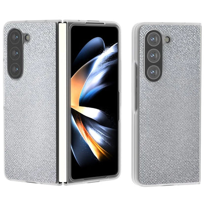 For Samsung Galaxy Z Fold6 5G Case Leather+PC Phone Cover Rhinestone Texture