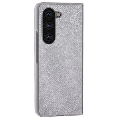 For Samsung Galaxy Z Fold6 5G Case Leather+PC Phone Cover Rhinestone Texture