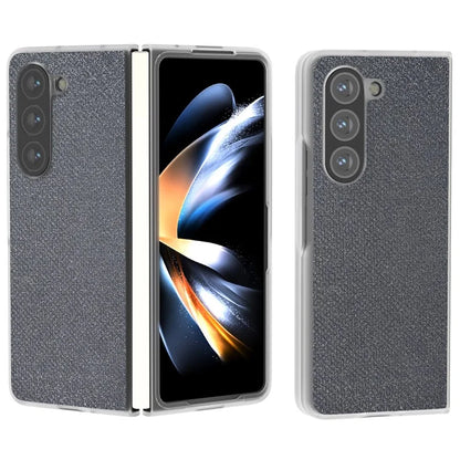 For Samsung Galaxy Z Fold6 5G Case Leather+PC Phone Cover Rhinestone Texture