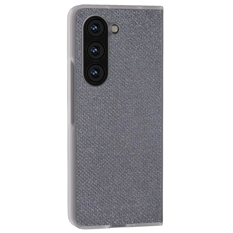 For Samsung Galaxy Z Fold6 5G Case Leather+PC Phone Cover Rhinestone Texture