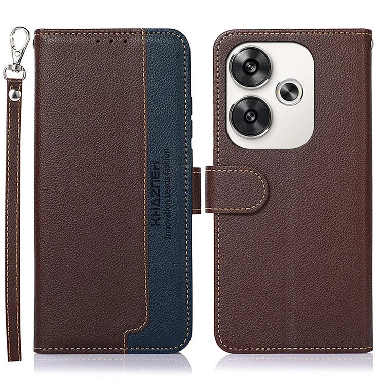 KHAZNEH For Xiaomi Redmi Turbo 3 5G / Poco F6 5G Case RFID Blocking Stand Wallet Leather Phone Cover