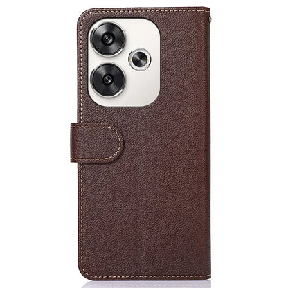 KHAZNEH For Xiaomi Redmi Turbo 3 5G / Poco F6 5G Case RFID Blocking Stand Wallet Leather Phone Cover