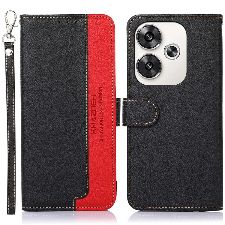 KHAZNEH For Xiaomi Redmi Turbo 3 5G / Poco F6 5G Case RFID Blocking Stand Wallet Leather Phone Cover