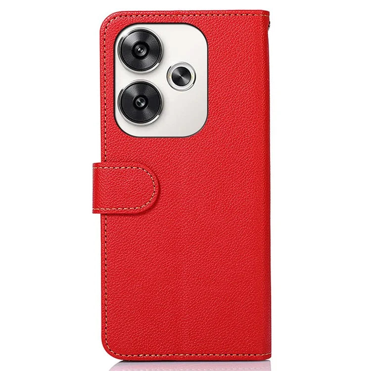 KHAZNEH For Xiaomi Redmi Turbo 3 5G / Poco F6 5G Case RFID Blocking Stand Wallet Leather Phone Cover