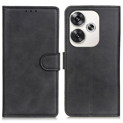 For Xiaomi Poco F6 5G / Redmi Turbo 3 5G Wallet Case Cowhide Texture Anti-Drop Leather Phone Cover