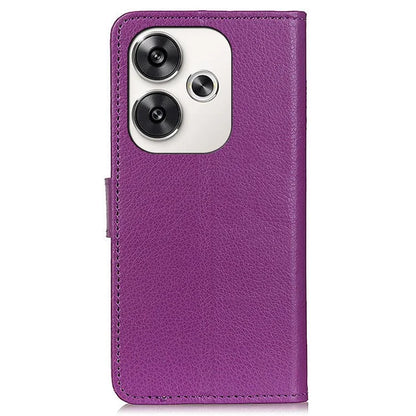 For Xiaomi Poco F6 5G / Redmi Turbo 3 5G Case Wallet Litchi Grain Leather Phone Cover