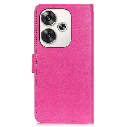For Xiaomi Poco F6 5G / Redmi Turbo 3 5G Case Wallet Litchi Grain Leather Phone Cover