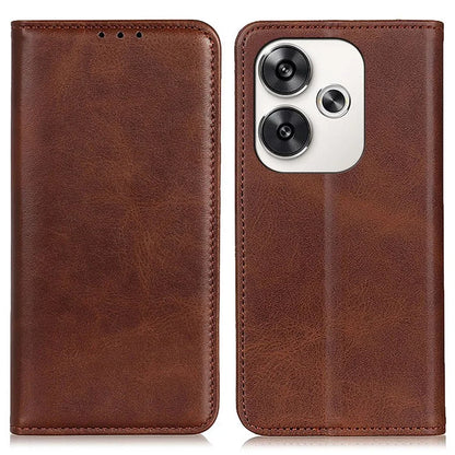 For Xiaomi Poco F6 5G / Redmi Turbo 3 5G Protective Case Split Leather Magnetic Closing Wallet Phone Shell